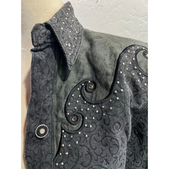 Vintage 80s/90s Caché Studded Cropped Jacket – XS – Rare Find - Picture 3 of 16